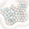 Cuentas de Porcelana Interior Rota Imitación Cristal 10mm Teñido al Agua Cuentas Redondas Esmaltadas Hechas a Mano para DIY Joyería Accesorios Venta al por Mayor