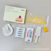 Set de Tenedor Cuchillo Plato Desechables para Pastel Envío Envuelto en Película Caja de Regalo para Fiesta de Cumpleaños Juego de Cinco Piezas Vajilla para Mesa de Pastel