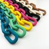 Accesorios para joyería DIY 40 * 24 mm goma acrílico hebilla de cadena abierta en forma de U cadena cadena de máscara cadena de bolsa