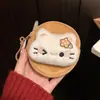 Nova bolsa de moedas fofa de pelúcia do gato KT, bolsa de armazenamento infantil para moedas e chaves, mini estojo portátil para fones de ouvido