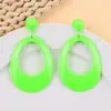 Pendientes de moda exagerados, pendientes de acrílico con forma de gota hueca, pendientes vintage de color, joyería europea y americana para mujer.