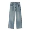 "13 oz Alta Densidad" Jeans de Mezclilla Lavado Retro para Hombre Otoño Nuevo Sueltos Rectos Cómodos Elásticos Pantalones Largos