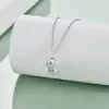 Colar de corrente para clavícula com pingente de gato de cor fofa com diamantes, joia simples feminina, animal de desenho animado europeu e americano