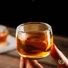 [Juego de 6] Vasos Transparentes Resistentes al Calor, Vasos de Vidrio Gruesos de Estilo Chino de Moda para el Hogar, Conservación de la Salud, Vasos para Vino, Vasos para Té