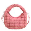 Bolso Nube Plisado de Moda para Mujer, Personalizado, Portátil, a Cuadros, Acolchado, de Gran Capacidad, Color Sólido, para Hombro o Bandolera