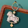 Dinastía Song Brocado Moneda de Cobre Caballo Hebilla de Anillo Encanto para Bolso DIY Año del Caballo Llavero Colgante Colgante Pequeño Terminado Venta al por Mayor en Stock