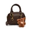 Bolso de Hombro Estilo Coreano para Niños y Niñas Bolso de Mano Estilo Occidental Mini Lindo Colgante de Oso Nuevo Bolso de Bolos para Niños