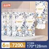 Manhua 1200 Folhas*6 Pacotes Saco Grande Lenço Pendurado Puxar Papel Higiênico 240 Folhas Caixa Fechada Lenço Facial Atacado