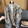 Xale com Proteção Solar Estilo Exótico Padrão Paisley para Ar Condicionado Externo Cachecol Quente de Seda Cachecol Feminino Cachecol de Gaze