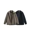 Ropa Vintage Yidao Otoño 2026 Nuevo Retro Americano Diseño de Camisa a Cuadros Falsa de Dos Piezas Chaqueta de Trabajo para Hombre