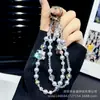 Cadena para Teléfono Móvil de Perla de Cristal Doble Capa Linda Aleación Corazón de Chica Kt Cadena Colgante Versátil Colgante para Funda de Teléfono Móvil Cordón Venta al por Mayor
