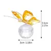 Espejo Cruzado Amazon Mariposa de Cristal Bola de Cristal Adornos Animales Pequeños Creativos Decoración de Coche Manualidades Regalos Navideños