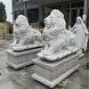 Suporta Personalização de Vários Tamanhos de Estátuas de Leão em Pedra de Mármore, Esculturas Quadradas e de Jardim em Pedra, Venda por Atacado de Fontes em Primeira Mão