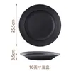Louça de Mesa Cerâmica Fosca Preto e Branco de Alta Qualidade Tigelas de Arroz Pratos para Casa Pratos Fundos Nicho Escovado Tigelas Grandes para Sopa Pratos Atacado