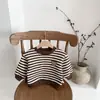 Ropa Infantil Estilo Coreano Suéter Forrado de Felpa para Bebé Niño Suéter de Punto para Bebé Cuello Redondo Camiseta Base Cálida Ropa Exterior con Oso para Niños Top
