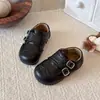 Zapatos de cuero estilo británico para niños 2026 otoño nuevos zapatos versátiles de princesa para niños y niñas con suelas suaves zapatos casuales