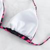 Traje de baño bikini dividido para mujer estampado almohadilla de pecho desmontable