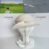 Sombrero de Cubo de Moda Estilo Hepburn con Logo Pequeño, Elegante y Versátil Sombrero de Punto Transpirable para Protección Solar para Mujer en Otoño
