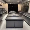 Prateleiras Trapezoidais Escalonadas para Frutarias, Armários de Ilha Multicamadas para Supermercados de Frutas e Legumes, Expositores Escalonados