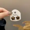 Pendientes Maillard Retro Ojo de Tigre Otoño e Invierno Diseño de Nicho Elegantes con Estilo de Moda Exquisitos Pendientes para Mujer