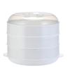 Comidas al Vapor para Microondas Bollos al Vapor Calentados Caja para Vaporizar con Tapa Utensilios de Vapor de Plástico Caja para Vaporizar para Microondas para el Hogar Venta al Mayoreo