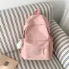Mochila transfronteiriça fofa com estampa de estrelas, nova mochila escolar da moda estilo coreano jovem, mochila escolar leve para estudante do ensino fundamental