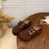 Zapatos Mule de Moda con Hebilla, Elevadores Internos, de Dos Vías para Mujer, Otoño 2026, Nuevos, Versátiles, Slip-On, Mocasines de Suela Gruesa, Zapatos Individuales