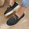 Nuevo Modelo Otoño 2026: Zapatos Individuales Casuales Cómodos de Moda para Mujer de Talla Grande con Hebilla Metálica para Uso en Exteriores, Talla Única