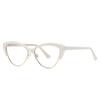 Amazon New Cat's Eye Flat Mirror 2177 Fashion Metal Sobrancelha Frame Feminino Preto Frame Simples Óculos Spot