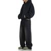 Calça Jeans Vintage Lavada Masculina Estilo Americano Calça Esportiva Perna Larga Solta Reta Drapeada All-match Casual Calça Longa