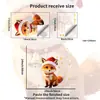 Adesivo Eletrostático para Vidro Raposa de Natal com Floco de Neve, Caixa de Presente, Elementos de Árvore de Natal para Decoração de Janela de Varanda do Chão ao Teto