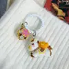 Llavero de Campanilla de Caballo Pequeño Atrae Dinero de Año Nuevo Colgante de Mochila de Dibujos Animados para Niñas, Accesorio de Mochila, Regalo para Mejor Amiga