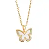 Collar de Mariposa Pequeña de Lujo Ligero de Nicho para Mujer Acrílico Estilo Coreano Mariposa Cadena Pequeña para Clavícula Estilo Hada Joyería al por Mayor