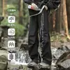 Em estoque marca americana da moda Primavera/Verão calças casuais de trilha ao ar livre masculinas corta-vento calças de trabalho paraquedista da moda preto