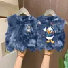 Camiseta sin mangas teñida anudada 100% algodón para niños y niñas 2026 Verano Chaleco Fresco y Elegante para Niños Mayores, Top Versátil a la Moda