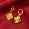 Nuevos Pendientes de Borla de Trébol de Cuatro Hojas de la Suerte para Mujer Verano Frescos Lujo Ligero Pendientes Simples Superficie Plana Brillo Accesorios de Pendientes Versátiles