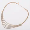Accesorios y Joyería Transfronterizos Cadena para Clavícula de Mujer Collar con Borla de Pedrería Multicapa Joyería de Moda Japonesa y Coreana Cadena Corta para el Cuello N356