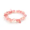Amazon Natural Fantasy Pulseira Tornozeleira de Pedras Naturais Ametista Flor de Pessegueiro da Sorte Pulseira de Cristal Joia Feminina