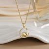 Collar de Cadena para Clavícula con Colgante de Gato Nuevo para Mujer de Venta Caliente Transfronteriza con Joyería de Circonita Microincrustada, Regalo de Cumpleaños de Lujo Ligero al por Mayor