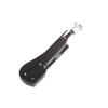 Sansen Accesorios para Fumar Color Madera Negra Acero Inoxidable Cuchillo para Fumar Navaja de Pipa Tres en Uno Ébano Juego de 3 Piezas Accesorios para Pipa