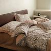 Contador sin conexión 60 algodón grueso lijado cuatro piezas algodón retro flores rotas francesas sábanas de cama otoño e invierno funda de edredón