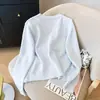 Chaqueta Suéter de Punto con Botones de Corazón Coloridos Estilo Coreano Hilo de Puntos para Mujer Otoño e Invierno Nuevo Estilo Dulce Cárdigan de Punto
