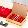 Caja de embalaje para té caja vacía al por mayor caja de regalo de medio jin 30 burbujas té de roca túnica roja caja de embalaje de abeto individual logo impreso