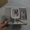 Espelho de Maquiagem LED de Celebridade da Internet, Espelho Iluminador para Quarto de Dormitório, Espelho Convexo, Espelho Redondo Pequeno, Portátil e Rotativo