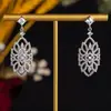 Brincos de Estilo Novo Europeus e Americanos, Brincos Retrô Vazados com Padrão Floral, Luxo Leve, Estilo Antigo, Joias de Alta Qualidade para Mulheres