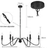 Candelabro Moderno Minimalista de Hierro Forjado de Lujo Ligero Estilo Americano para Sala de Estar, Comedor, Dormitorio, Estudio, Casa de Campo e Iluminación Única Estilo Vela