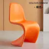 Taburete de maquillaje para el hogar nórdico, silla de reunión simple y creativa con respaldo, popular silla Panton de plástico acrílico, silla de comedor