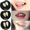 Presas de Vampiro de Halloween Dentes de Zumbi Dentes de Tigre Adereços de Fantasia para Cosplay e Baile de Máscaras