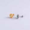 Nuevo tornillo de doble cabeza de acero inoxidable de Henson, varilla delgada, amor, circonita, clavo para la oreja, perla de concha, moda, piercing, clavo para la oreja