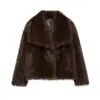 Venta Caliente de AliExpress ZA Comercio Exterior Transfronterizo Ropa de Mujer Abrigo Grande de Piel de Cordero Gruesa Nuevo Estilo de Invierno Piel